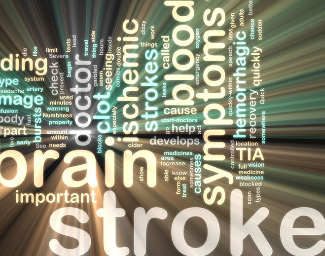 Stroke-related medical terms graphic
